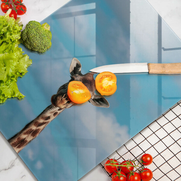 De vidrio templado jirafa y cielo