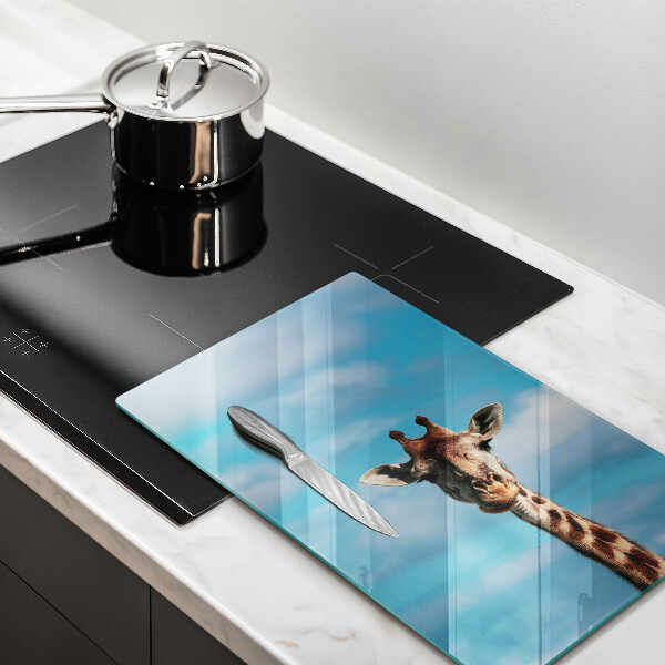 De vidrio templado jirafa y cielo