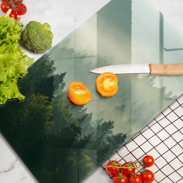 De vidrio templado Vista del paisaje del bosque