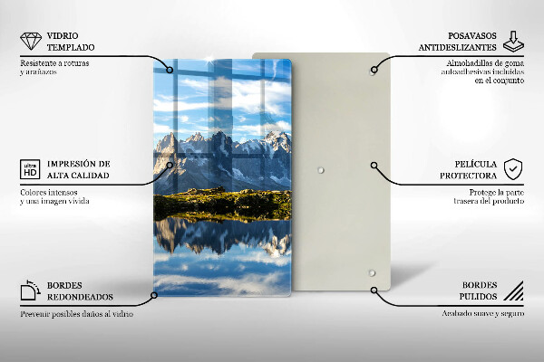 De vidrio templado paisaje de montaña