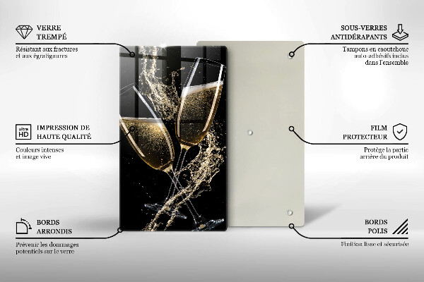 De vidrio templado Copas de champán