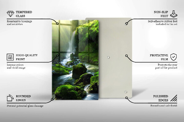 De vidrio templado Cascada en la selva