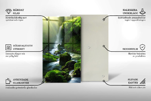 De vidrio templado Cascada en la selva