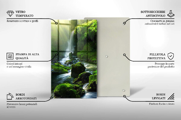 De vidrio templado Cascada en la selva