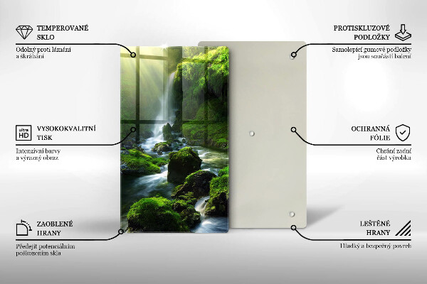 De vidrio templado Cascada en la selva