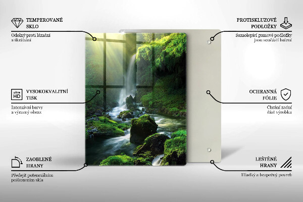 De vidrio templado Cascada en la selva