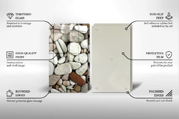 De vidrio templado Fondo de piedras pequeñas