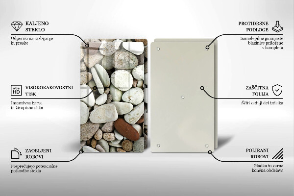 De vidrio templado Fondo de piedras pequeñas