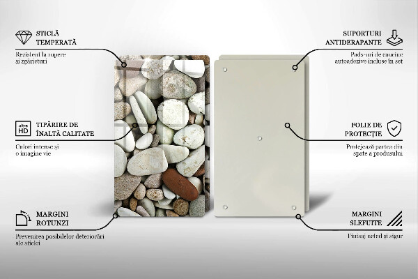 De vidrio templado Fondo de piedras pequeñas