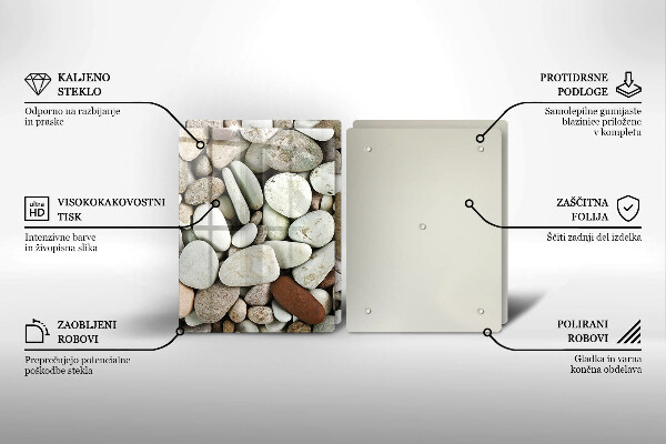 De vidrio templado Fondo de piedras pequeñas