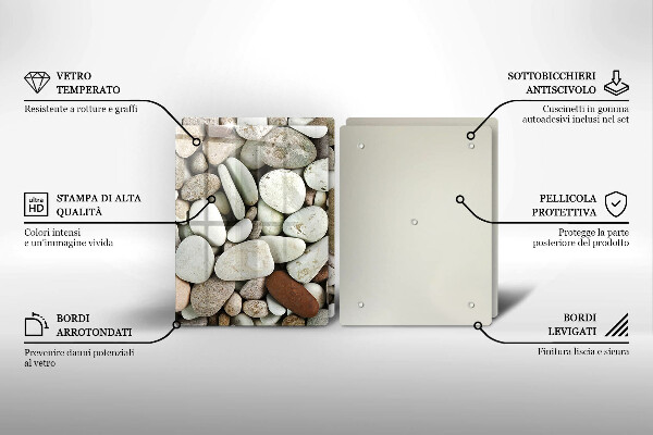 De vidrio templado Fondo de piedras pequeñas