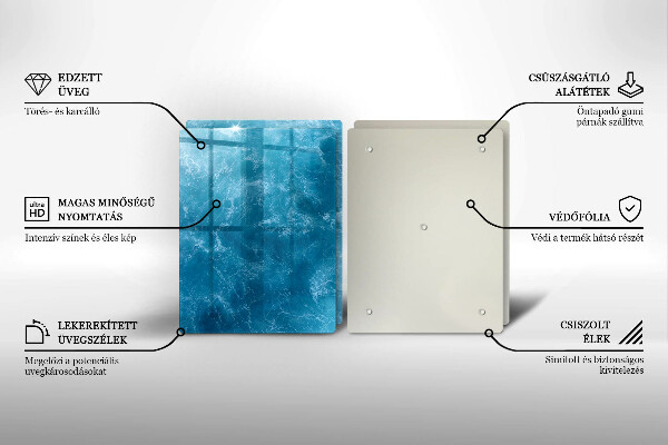 De vidrio templado Agua azul