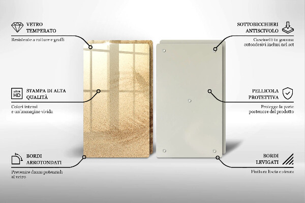 De vidrio templado Vacaciones de arena en la playa