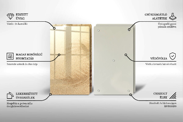 De vidrio templado Vacaciones de arena en la playa