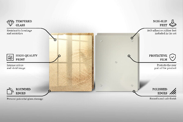 De vidrio templado Vacaciones de arena en la playa