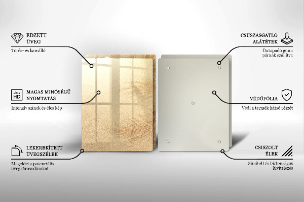 De vidrio templado Vacaciones de arena en la playa