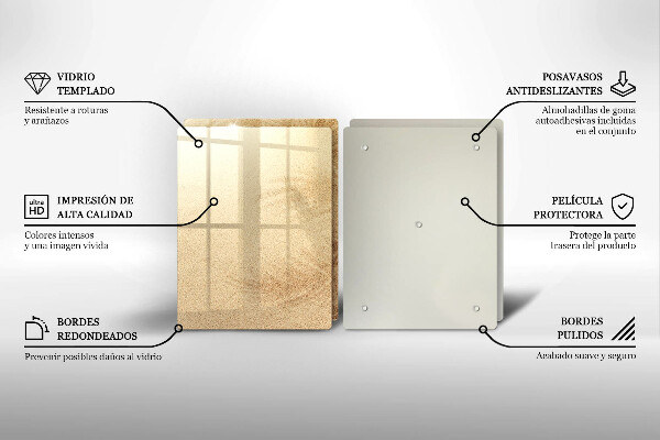 De vidrio templado Vacaciones de arena en la playa