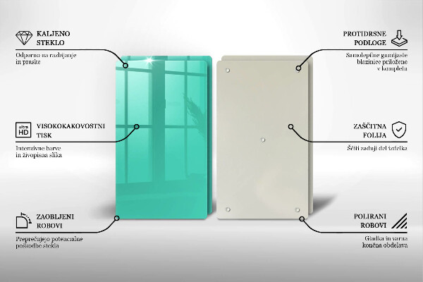 De vidrio templado Color verde