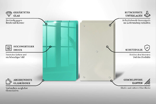 De vidrio templado Color verde