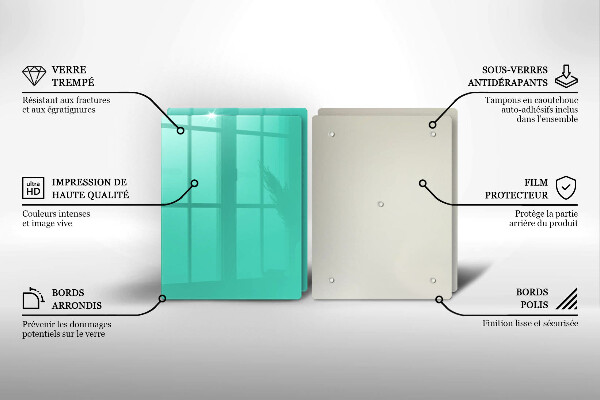 De vidrio templado Color verde