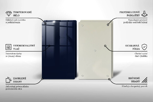 De vidrio templado Azul marino