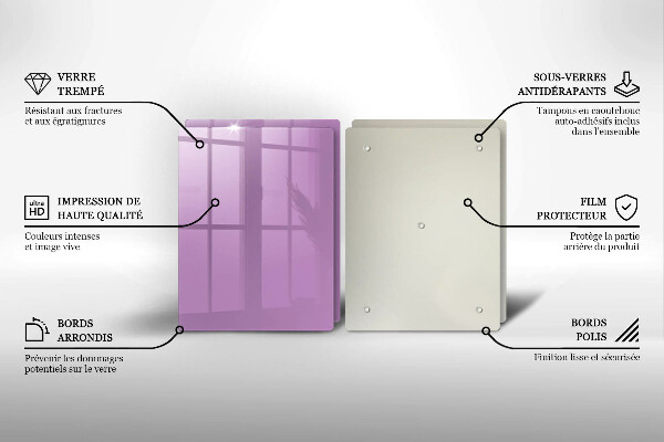 De vidrio templado Color violeta