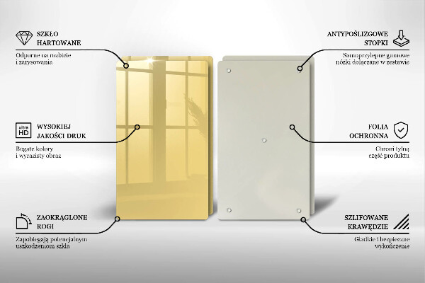 De vidrio templado Amarillo