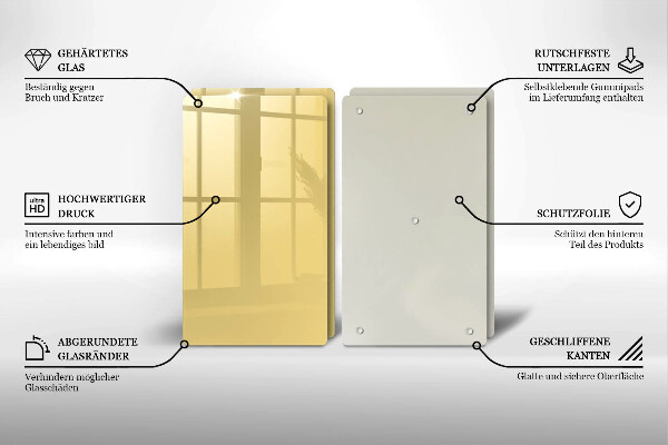 De vidrio templado Amarillo