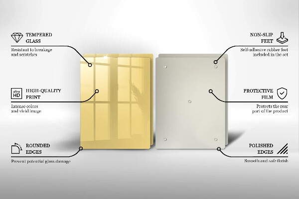 De vidrio templado Amarillo