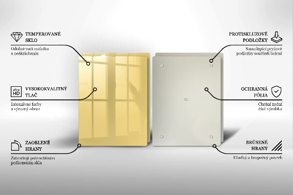 De vidrio templado Amarillo