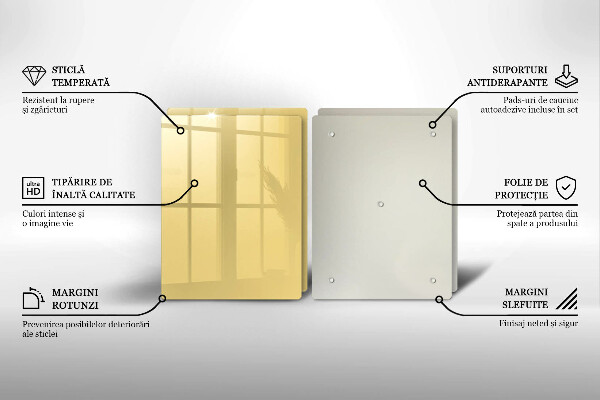 De vidrio templado Amarillo