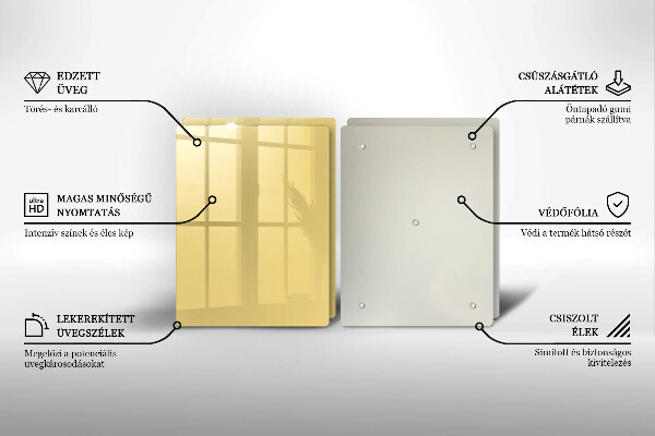 De vidrio templado Amarillo