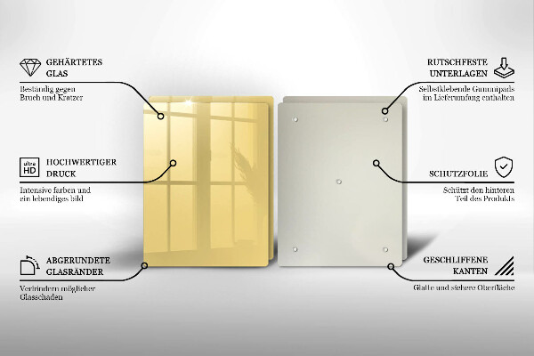 De vidrio templado Amarillo