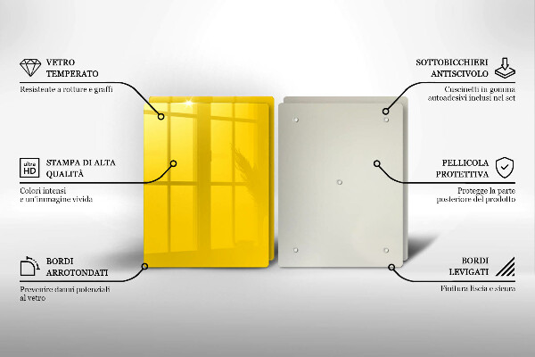 De vidrio templado Amarillo