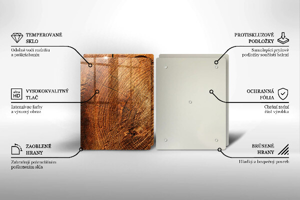 De vidrio templado Grano de madera del árbol