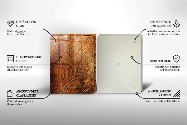 De vidrio templado Grano de madera del árbol