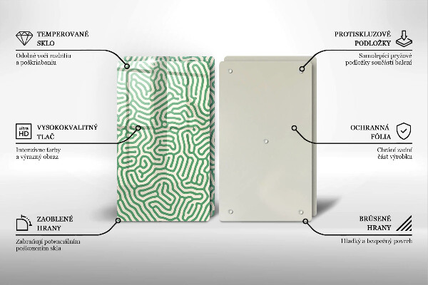 De vidrio templado Líneas abstractas