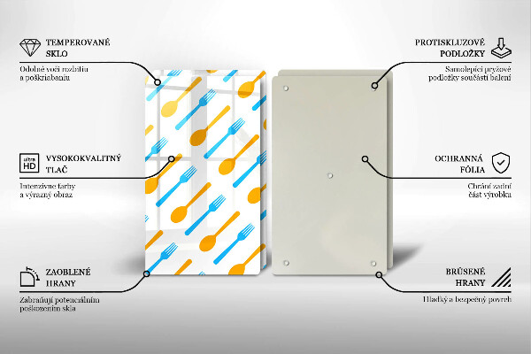 De vidrio templado Tenedores y cucharas