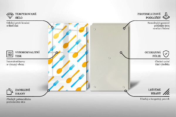 De vidrio templado Tenedores y cucharas
