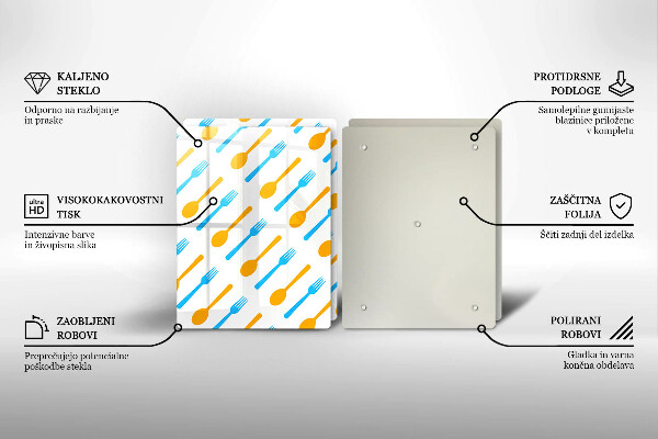 De vidrio templado Tenedores y cucharas