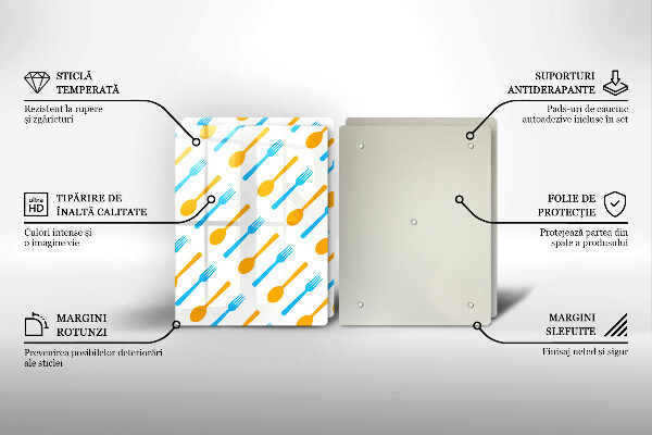 De vidrio templado Tenedores y cucharas