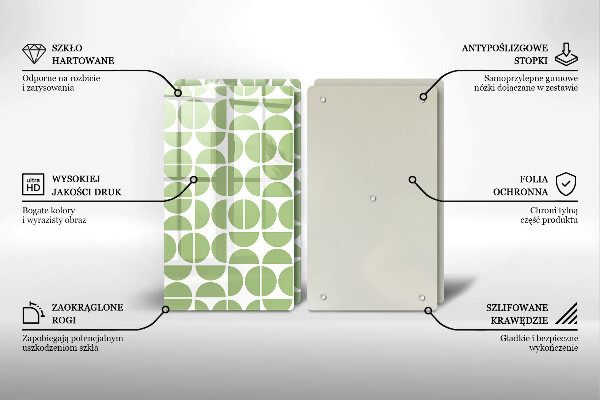 De vidrio templado Patrón de formas boho