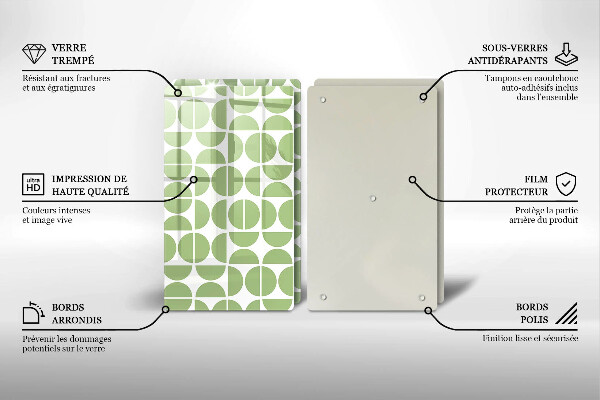 De vidrio templado Patrón de formas boho