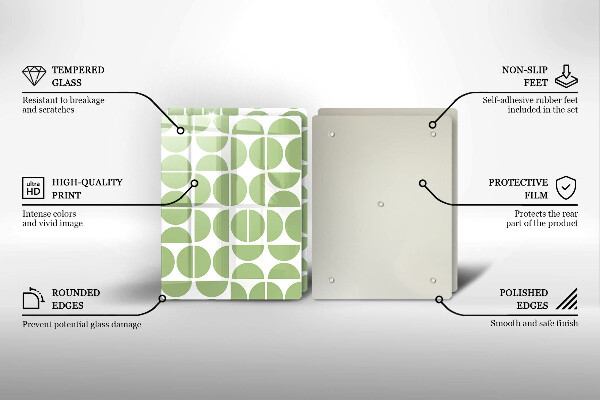 De vidrio templado Patrón de formas boho