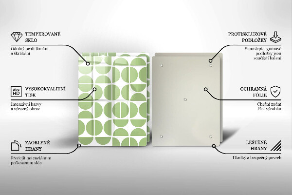 De vidrio templado Patrón de formas boho