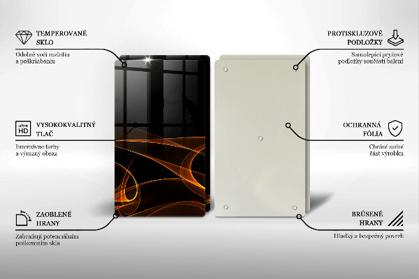 De vidrio templado Líneas abstractas