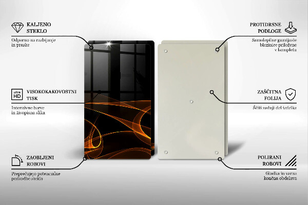 De vidrio templado Líneas abstractas