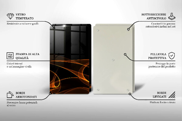 De vidrio templado Líneas abstractas