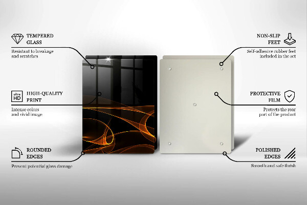 De vidrio templado Líneas abstractas