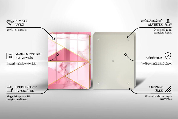 De vidrio templado Mármol geométrico